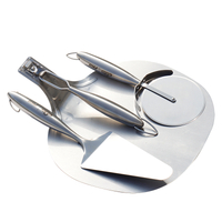 Pizzaskrellsett i rustfritt st&aring;l