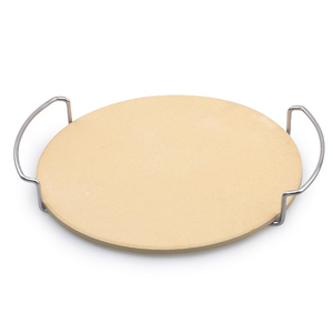 Cordierite Pizza Stone with Metal Rack And Stand Grilling Set